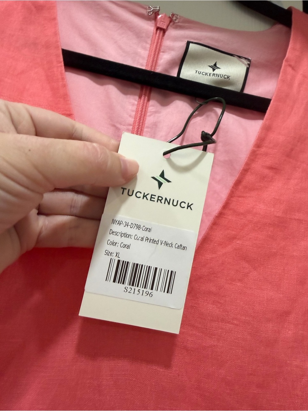 Tuckernuck Pink Coral-Print V-Neck Maxi Dress - Picture 5 of 5